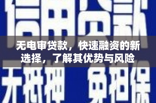 大岭山无电审贷款，快速融资的新选择，了解其优势与风险