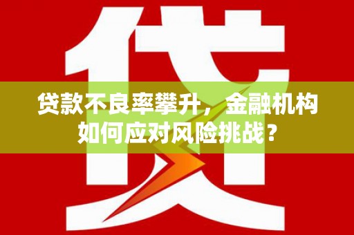 大岭山贷款不良率攀升，金融机构如何应对风险挑战？
