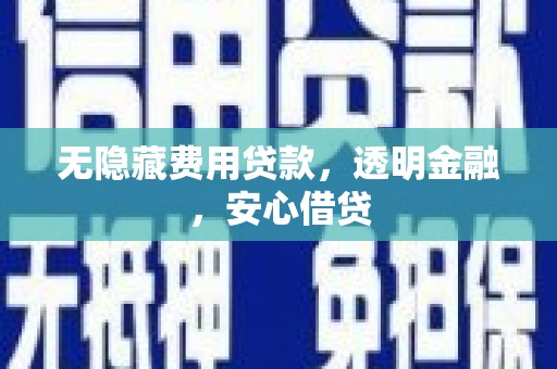 大岭山无隐藏费用贷款，透明金融，安心借贷