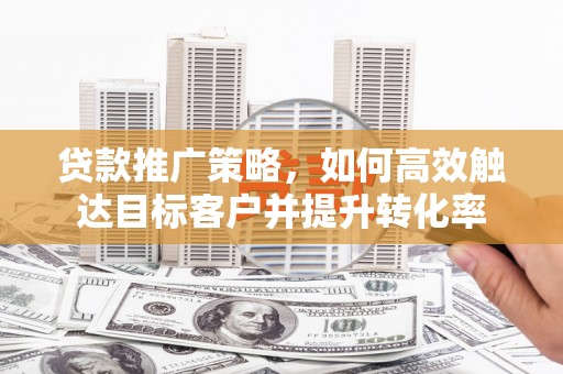 大岭山贷款推广策略，如何高效触达目标客户并提升转化率