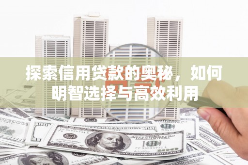 大岭山探索信用贷款的奥秘，如何明智选择与高效利用