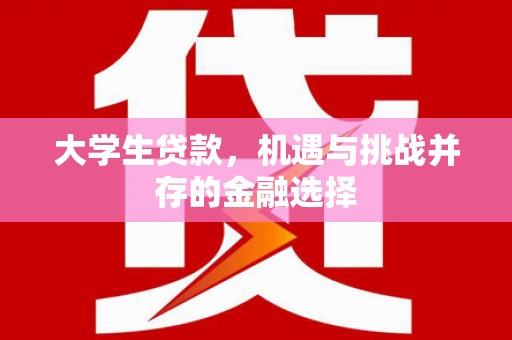 大岭山大学生贷款，机遇与挑战并存的金融选择
