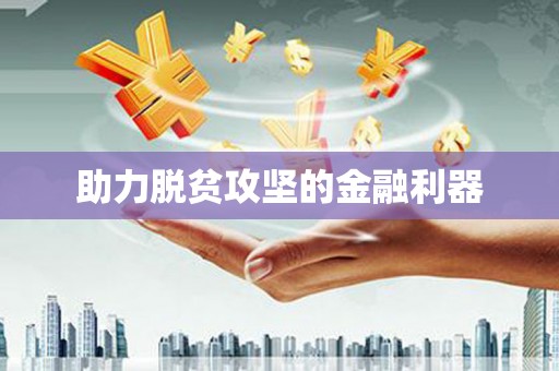 大岭山助力脱贫攻坚的金融利器